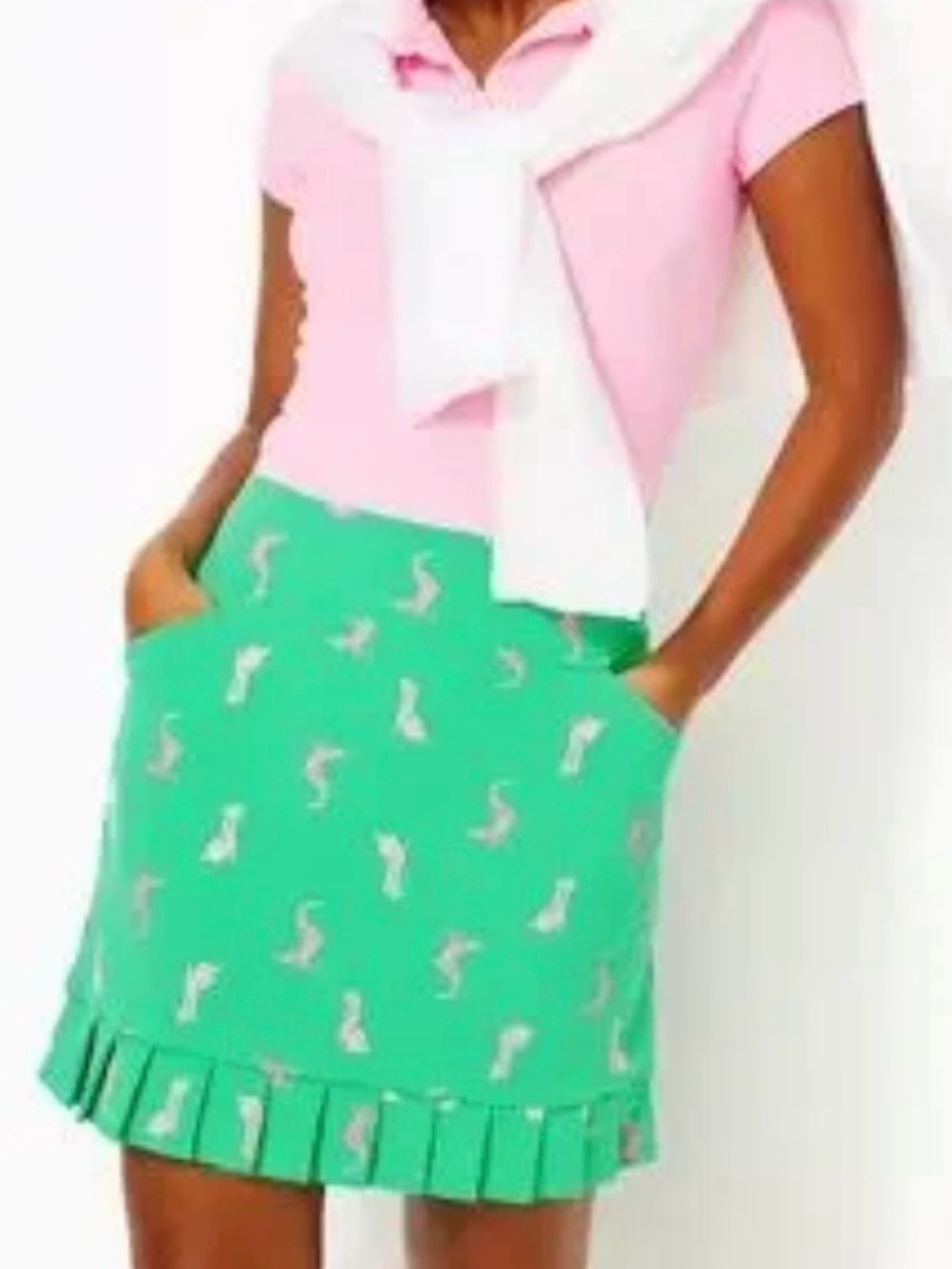 Lilly Pulitzer Monica UPF 50+
Spearmint Par Tee Animals Golf Skort
Size 14